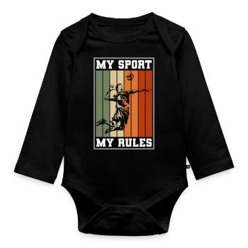 Sport Volley Block Team - Organic Longsleeve Baby Bodysuit - black - Front