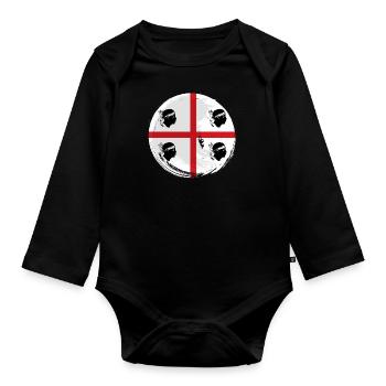 Sardinia flag Sardinian flag Sardegna flag - Organic Longsleeve Baby Bodysuit - black - Front