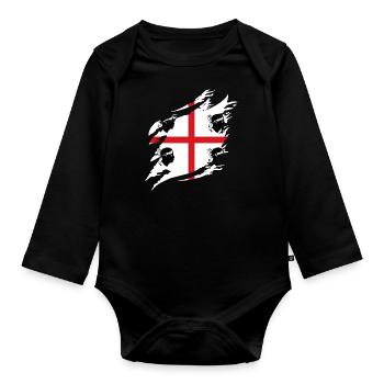 Sardinia flag Sardinian flag Sardegna flag - Organic Longsleeve Baby Bodysuit - black - Front