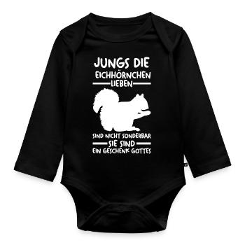 Erdmännchen - Baby Bio-Langarm-Body - Schwarz - Vorne
