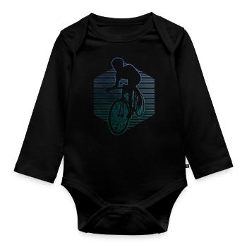 Vélo de route pour hommes Vélo de route pour femmes Vélo de route - Body Bébé bio manches longues - noir - Devant
