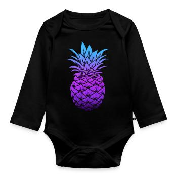 Party Festival Design Nerd Disko Mukke Musik Dance - Baby Bio-Langarm-Body - Schwarz - Vorne