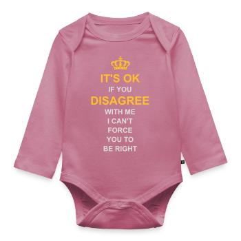 Vous n’êtes pas d’accord avec moi - Body Bébé bio manches longues - mauve - Devant