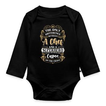 Chef Kitchen Chef's Hat Culinary Art - Organic Longsleeve Baby Bodysuit - black - Front