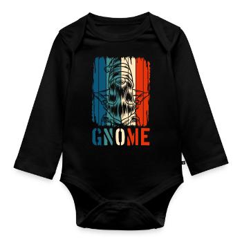 Jardinier nain nain - Body Bébé bio manches longues - noir - Devant