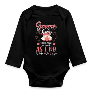 Zwerge Wichtel Tonwichtel - Baby Bio-Langarm-Body - Schwarz - Vorne