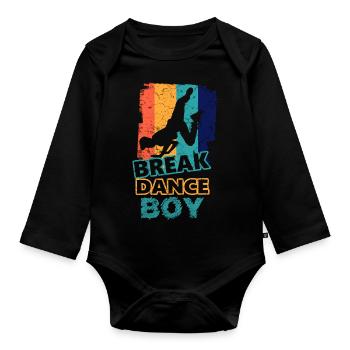 Breakdance Jeunes Breakdancers Danse - Body Bébé bio manches longues - noir - Devant