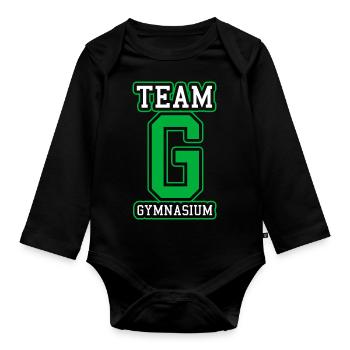 Schulkind Schulwechsel Beste Klasse Schulstart Gym - Baby Bio-Langarm-Body - Schwarz - Vorne