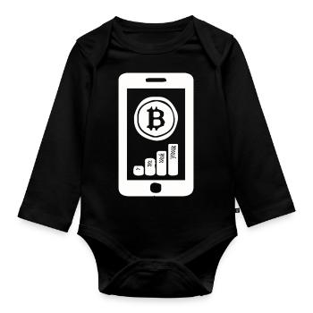 Bitcoin bullrun - Organic Longsleeve Baby Bodysuit - black - Front