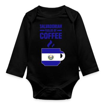 Drapeau du Salvador | Cadeaux de Noël en Amérique du Sud - Body Bébé bio manches longues - noir - Devant