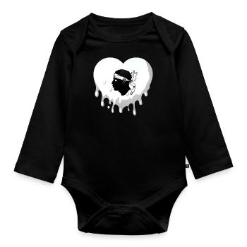 Drapeau Corse Drapeau Corse Corse - Body Bébé bio manches longues - noir - Devant
