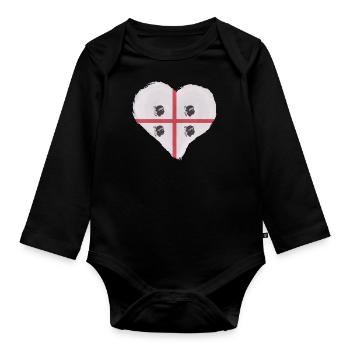 Sardinia Flag Sardinian Flag Sardegna Flag - Organic Longsleeve Baby Bodysuit - black - Front