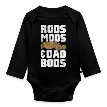 Rod mods & dad bods - Baby Bio-Langarm-Body - Schwarz - Vorne