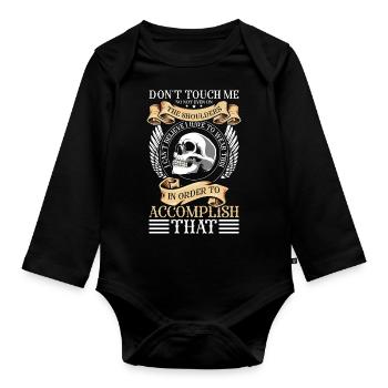 Just watch funny - Organic Longsleeve Baby Bodysuit - black - Front