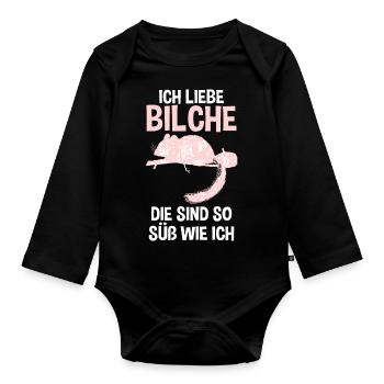 Bilch - Baby Bio-Langarm-Body - Schwarz - Vorne