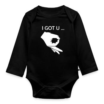 I got YOU...hahaha... - Baby Bio-Langarm-Body - Schwarz - Vorne