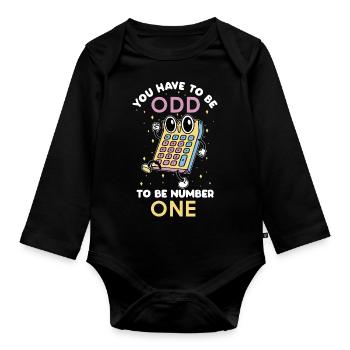 Vous devez être étrange pour être numéro un des mathématiques - Body Bébé bio manches longues - noir - Devant