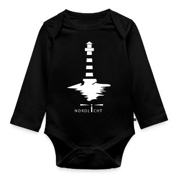 Lighthouse - Baby Bio-Langarm-Body - Schwarz - Vorne