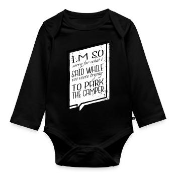 Awesome Quote Motor Home Sayings Camping Hoodie - Organic Longsleeve Baby Bodysuit - black - Front