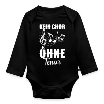 Dirigent Tenor Singen Chorsänger Musik Chorleiter - Baby Bio-Langarm-Body - Schwarz - Vorne