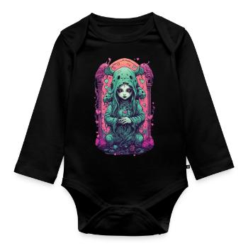 Occult Demon Love Gothic Pastel Black Magic - Organic Longsleeve Baby Bodysuit - black - Front