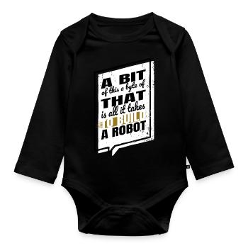 biomedical engineering bot awesome funny quote - Baby Bio-Langarm-Body - Schwarz - Vorne