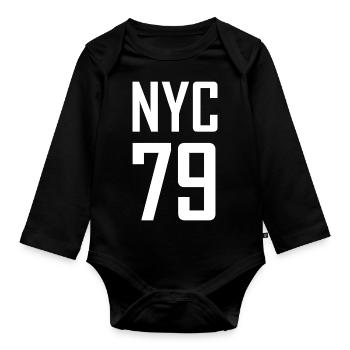 Basketball - Organic Longsleeve Baby Bodysuit - black - Front