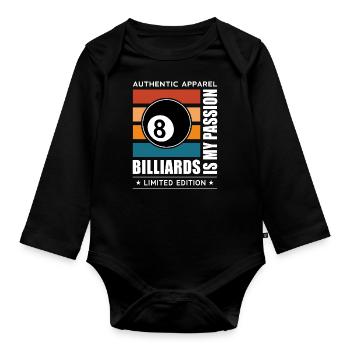Billard - Body Bébé bio manches longues - noir - Devant