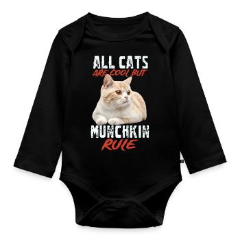 Munchkin - Body Bébé bio manches longues - noir - Devant