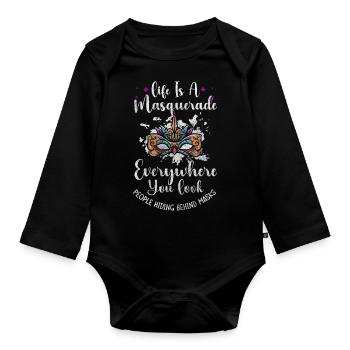 Costume de fête - Body Bébé bio manches longues - noir - Devant