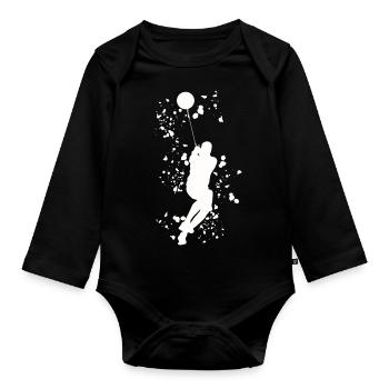 Lanceur de marteau Colorsplash Lancer de marteau - Body Bébé bio manches longues - noir - Devant