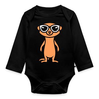 suricate - Body Bébé bio manches longues - noir - Devant