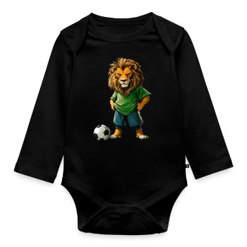 Lions Football - Body Bébé bio manches longues - noir - Devant