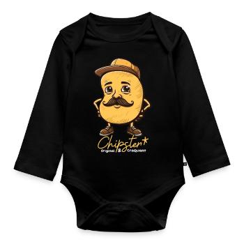 Chipster - Baby Bio-Langarm-Body - Schwarz - Vorne