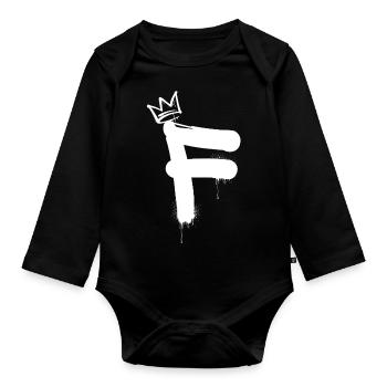 F - Baby Bio-Langarm-Body - Schwarz - Vorne