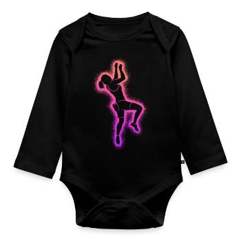 Escalade de bloc Femmes Alpinistes Filles - Body Bébé bio manches longues - noir - Devant