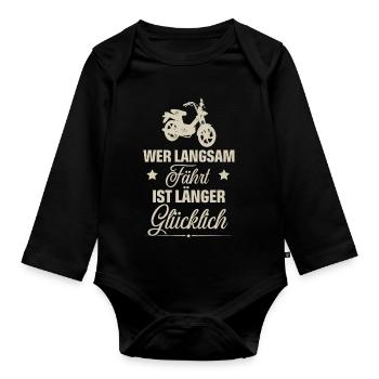 Mofa - Baby Bio-Langarm-Body - Schwarz - Vorne