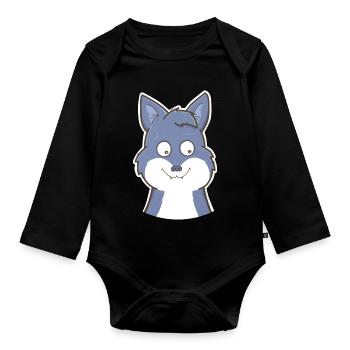 Wolf - Baby Bio-Langarm-Body - Schwarz - Vorne