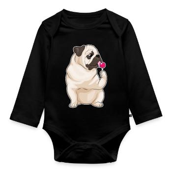 Pulin Lollipop - Body Bébé bio manches longues - noir - Devant