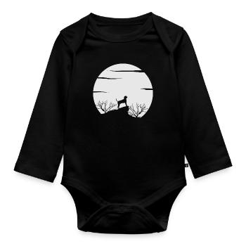 Treeing Walker Coonhound - Organic Longsleeve Baby Bodysuit - black - Front