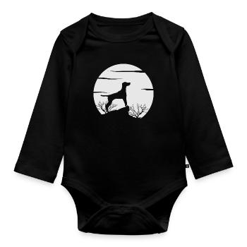 Vizsla - Body Bébé bio manches longues - noir - Devant