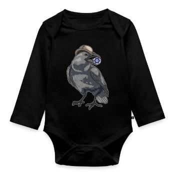 Crow Poker Jetons de Poker - Body Bébé bio manches longues - noir - Devant