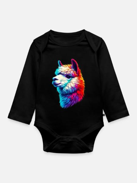 Alpaka - Baby Bio-Langarm-Body - Schwarz