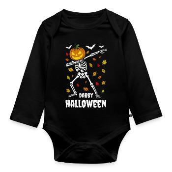 Dabby Halloween - Dab Dance Squelette - Automne - Body Bébé bio manches longues - noir - Devant