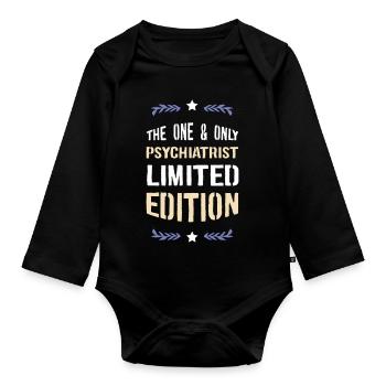 The One and Only Psychiatrist – Limited Edition - Organic Longsleeve Baby Bodysuit - black - Front