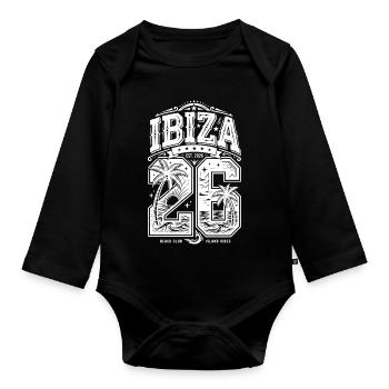 Ibiza 26 Trikot - Baby Bio-Langarm-Body - Schwarz - Vorne