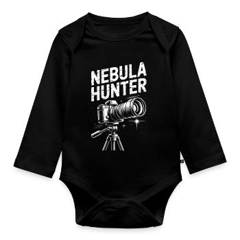 Nebula Hunter Telescope - Organic Longsleeve Baby Bodysuit - black - Front