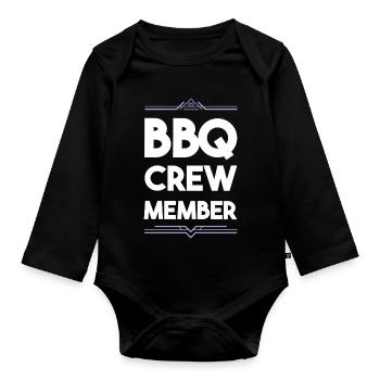 Équipe de barbecue - Body Bébé bio manches longues - noir - Devant