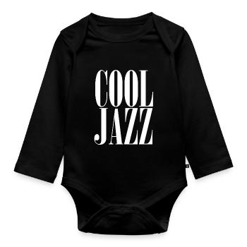 Cool Jazz Typography Tee - Body Bébé bio manches longues - noir - Devant
