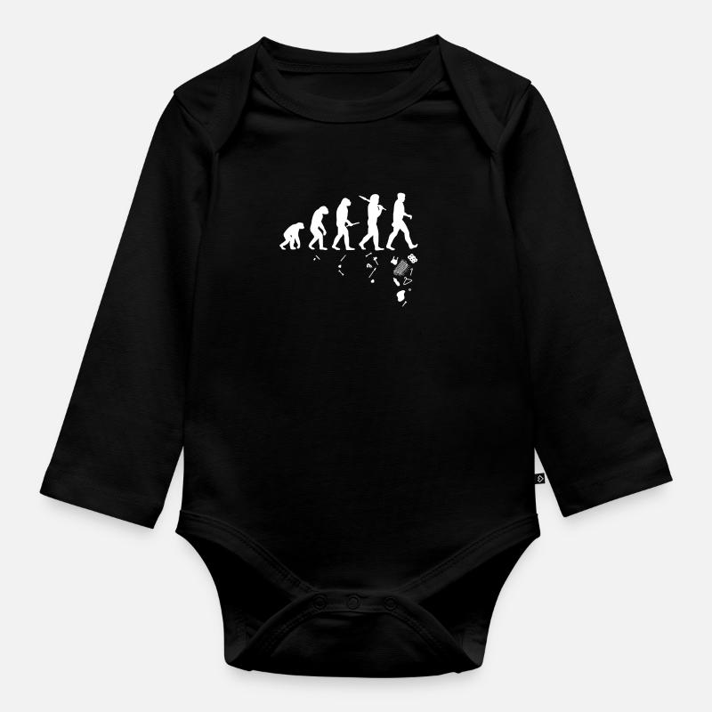 Humain et évolution - Body Bébé bio manches longues - noir